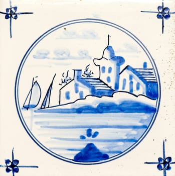 Traditional authentic Delft Blue hand made ornamental earthenware