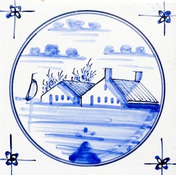 Traditional authentic Delft Blue hand made ornamental earthenware