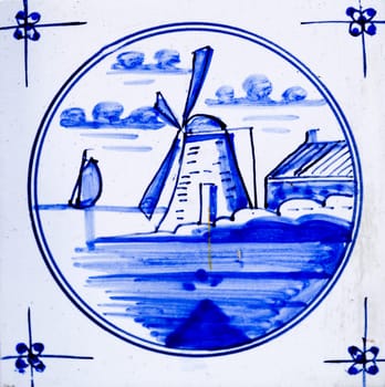 Traditional authentic Delft Blue hand made ornamental earthenware