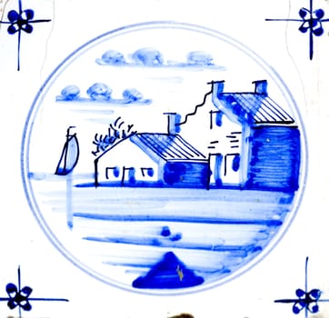 Traditional authentic Delft Blue hand made ornamental earthenware
