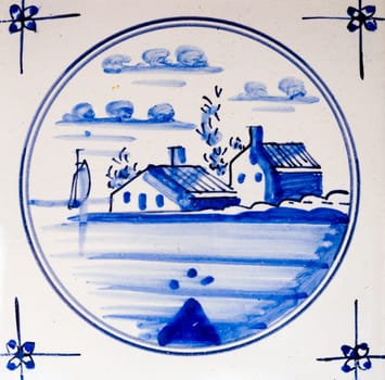 Traditional authentic Delft Blue hand made ornamental earthenware