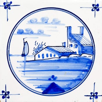 Traditional authentic Delft Blue hand made ornamental earthenware