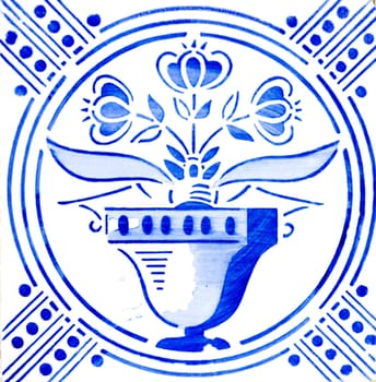 Traditional authentic Delft Blue hand made ornamental earthenware