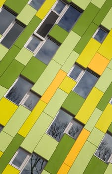 Modern public building in Utrecht, the Netherlands