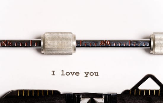 Paper in old manual typewriter with text