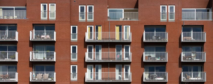New modern apartments with balconies in Utrecht, the Netherlands