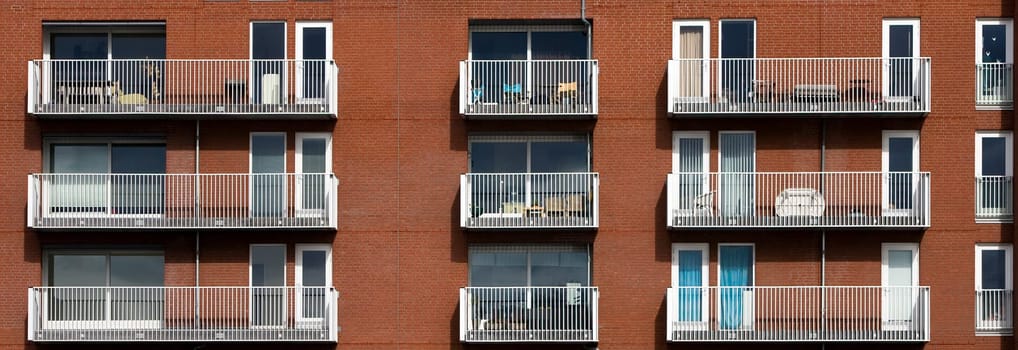 New modern apartments with balconies in Utrecht, the Netherlands