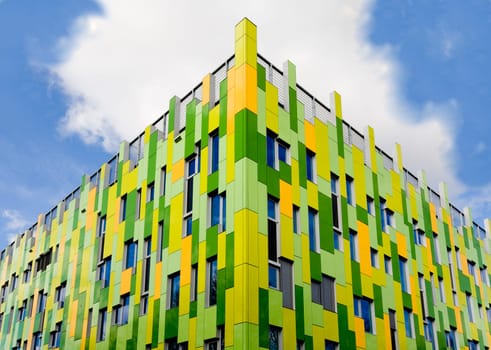 Modern public building in Utrecht, the Netherlands