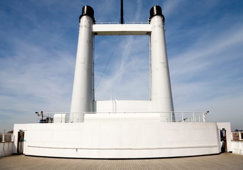 Sports deck front and funnel