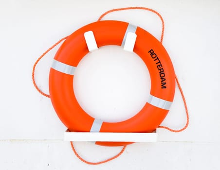 Life buoy of the cruise ship Rotterdam