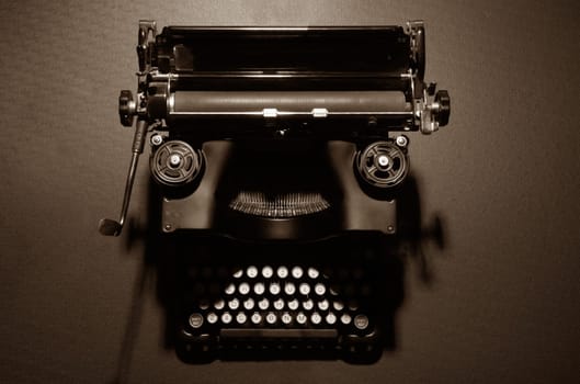Close up of an antique typewriter