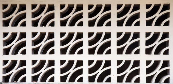 Air grid of a concrete building