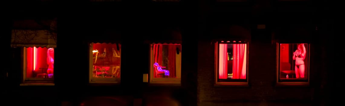 Red light district in Amsterdam, Holland