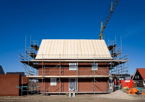 A construction site in Leidsche Rijn, Utrecht, the Netherlands