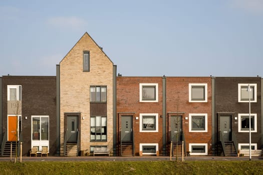 New houses in traditional style in Vathorst, Amersfoort, the Netherlands