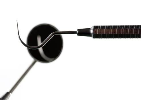 Close up of some instruments of a dentist