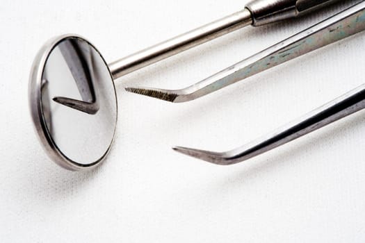 Close up of some instruments of a dentist
