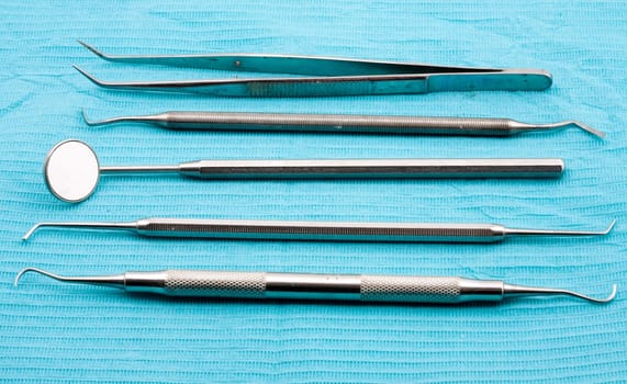 Close up of some instruments of a dentist