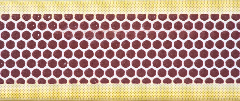 Close up image of matchbox detail