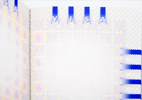 Blank passport pages