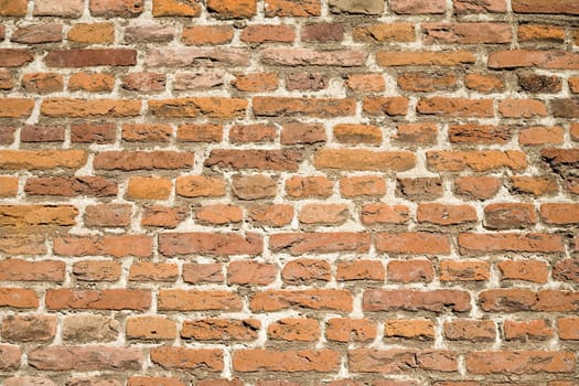 Close up image of a brick wall background