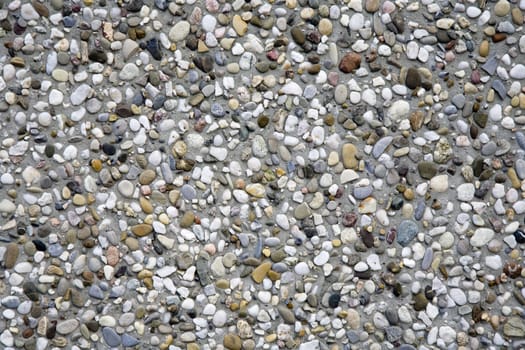 Background of pebble stone wall
