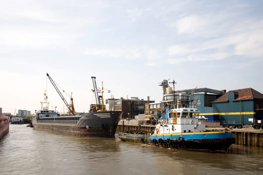 View on the Port of Rotterdam, the Netherlands