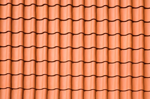 Clay tiled roof top pattern