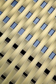 Pattern of a steel grid of a modern office building