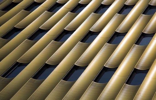 Pattern of a steel grid of a modern office building