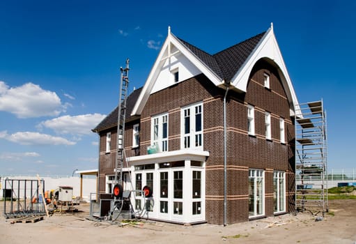 A construction site in Leusden, Holland