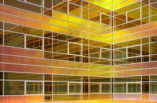 Glass wall of an office building, Almere, Holland