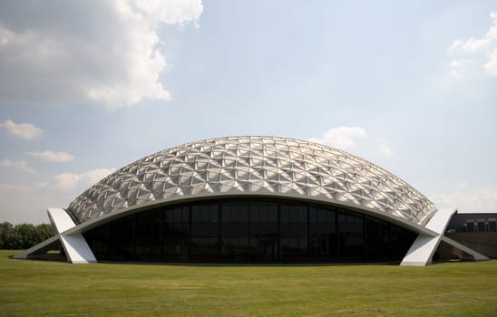 Modern designed dome building in the Netherlands
