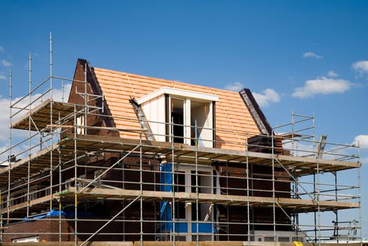 A construction site in Leusden, Holland