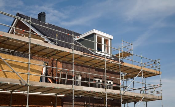 A construction site in Leusden, Holland