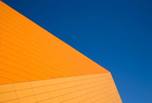 Architecture abstract of the Agora theater in Lelystad, the Netherlands