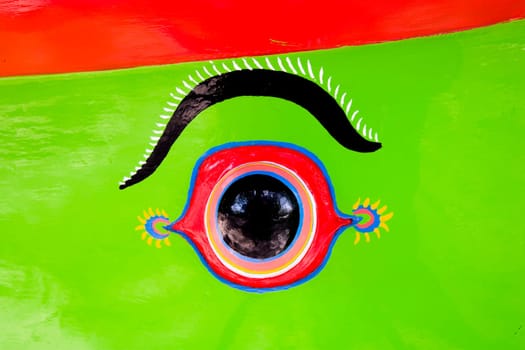 Eyes on the bow of a Balinese fishing ship to help with the navigation