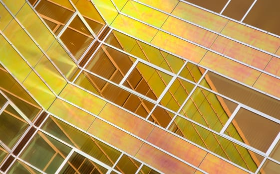Glass wall of an office building, Almere, Holland