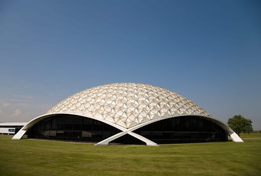 Modern designed dome building in the Netherlands