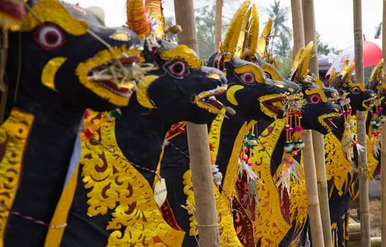 Balinese offering at a cremation ceremony