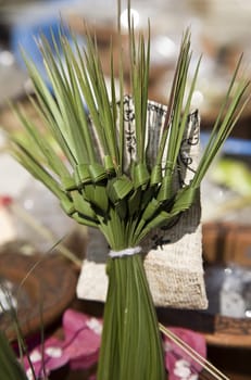 Balinese offering at a cremation ceremony