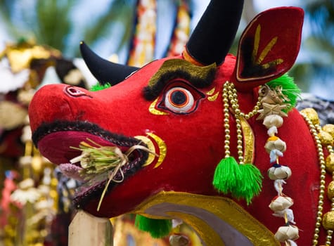Balinese offering at a cremation ceremony