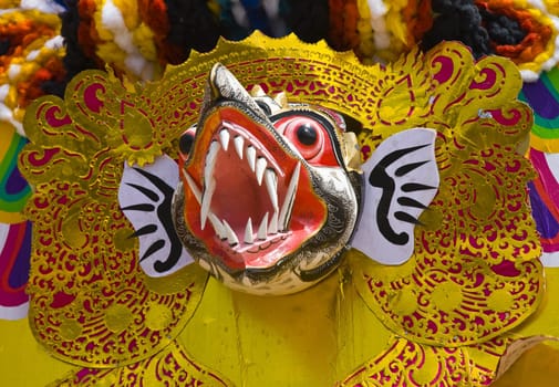 Balinese cremation tower during a ceremony