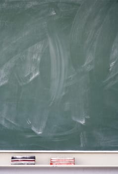 Used green chalkboard