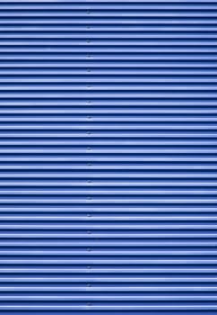 Background of blue corrugated iron