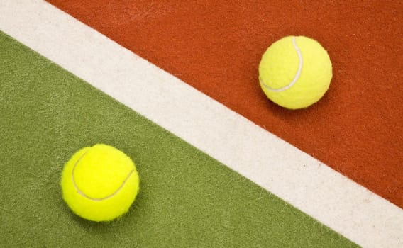 Close up of an indoor tennis court