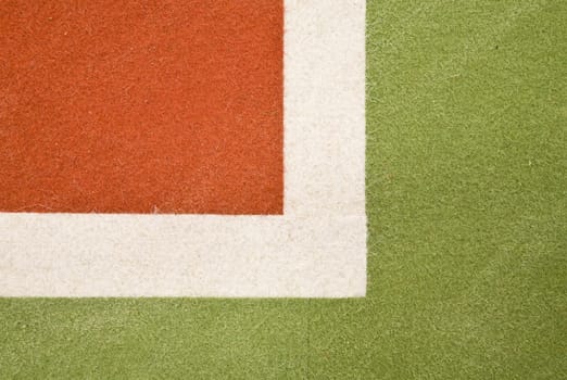 Close up of an indoor tennis court