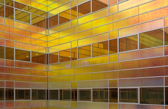 Glass wall of the office building La Defense, Almere, Holland