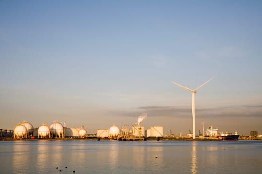 Gas storages tanks in Amsterdam,Holland