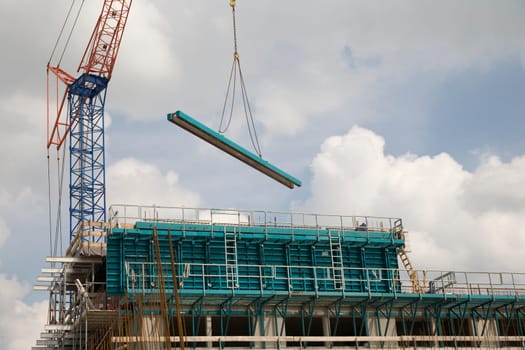 Crane on a construction site in Amsterdam, Holland